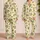 Lemon Gingham Botanical Loungewear Set for Sunny Mediterranean Relaxation at Home Satin Pajamas Set - 2