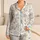 Blue Shell Starfish Coastal Comfort For Beach Getaways And Relaxed Summer Lounging Satin Pajamas Set - 1