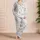 Blue Shell Starfish Coastal Comfort For Beach Getaways And Relaxed Summer Lounging Satin Pajamas Set - 4