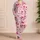 Pink Bow Floral Ribbon Garden Style for Cozy Home Relaxation and Everyday Gifting Women Satin Pajamas Set - 4
