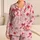 Pink Bow Floral Ribbon Garden Style for Cozy Home Relaxation and Everyday Gifting Women Satin Pajamas Set - 1