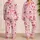Pink Bow Floral Ribbon Garden Style for Cozy Home Relaxation and Everyday Gifting Women Satin Pajamas Set - 2