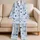Navy Heart Bow Stripes Cozy Bedtime Sleepwear For Women Classic Blue White Gift Idea Satin Pajamas Set - 5