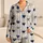 Navy Heart And Bow Stripes For Cozy Summer Lounging At Home Women's Weekend Gift Satin Pajamas Set - 1