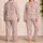 Blush Pink Leopard Spots For Cozy Evenings At Home, Vintage Boutique Style For Women Satin Pajamas Set - 2