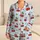 Blue Striped Cherries for Summer Relaxing, Everyday Comfort, and Sweet Gift Giving Satin Pajamas Set - 1