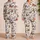 Equestrian Horses and Roses for Elegant Lounging, Relaxed Homewear Gift for Women Satin Pajamas Set - 2