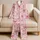Pink Bow Heart Ribbon Aesthetic for Cozy Nights, Romantic Lounging, and Gift Giving Satin Pajamas Set - 5