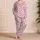 Blush Pink Leopard Spots For Summer Lounging, Elegant Rose Style Gift For Chic Women Satin Pajamas Set - 4