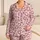 Blush Pink Leopard Spots For Summer Lounging, Elegant Rose Style Gift For Chic Women Satin Pajamas Set - 1