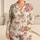 Dusty Rose Bows and Floral Clusters for Romantic Lounging and Relaxing, Women's Gift Satin Pajamas Set - 1
