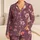 Mauve Plum Botanical Flowers for Spring Lounging, Cozy Home Style, and Women’s Gift Satin Pajamas Set - 1