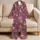 Mauve Plum Botanical Flowers for Spring Lounging, Cozy Home Style, and Women’s Gift Satin Pajamas Set - 5