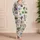 Cute Monster Mummy Eye Cartoon for Cozy Summer Home Relaxation and Halloween Fans Satin Pajamas Set - 4