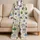 Cute Monster Mummy Eye Cartoon for Cozy Summer Home Relaxation and Halloween Fans Satin Pajamas Set - 5