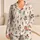 Vintage Rosebud Botanical Summer Lounging Set for Women, Casual Relaxed Home Style Satin Pajamas Set - 1