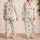 Vintage Rosebud Botanical Summer Lounging Set for Women, Casual Relaxed Home Style Satin Pajamas Set - 2