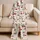 Cherry And Leaf Motif For Cozy Evenings, Relaxed Weekend Lounging And Gift Giving Satin Pajamas Set - 5