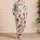 Burgundy Champagne Bottles and Pink Roses for Bridal Party Lounging, Women’s Gift Satin Pajamas Set - 4