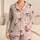 Blush Love Bow Stripes For Romantic Lounging And Valentine Gifting At Home For Women Satin Pajamas Set - 1