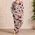 Burgundy Poppy Botanicals for Elegant Summer Lounging and Relaxing Gift Ideas for Women Satin Pajamas Set - 4