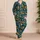 Golden Wild Cats And Coral Songbirds Botanical Grace Dammy Summer Lounge Gift For Her Satin Pajamas Set - 4
