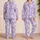Lavender Daisy Floral with Cherry-Red Centers for Cozy Home Lounging, Women’s Gift Satin Pajamas Set - 2