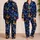 Midnight Navy Butterfly Motif for Cozy Lounging, Relaxed Bedtime, and Whimsical Styling Satin Pajamas Set - 2