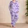 Purple Butterfly Sparkle Gift for Women, Whimsical Lavender Bedtime Lounge Style Satin Pajamas Set - 4