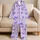 Purple Butterfly Sparkle Gift for Women, Whimsical Lavender Bedtime Lounge Style Satin Pajamas Set - 5