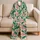 Coral Flamingo Tropical Leaves Botanical Motif Summer Vacation Lounge Gift For Women Satin Pajamas Set - 5