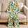 Lemon Citrus Fruit and Leaf Motifs for Cozy Home Lounging, Women's Stretch Comfort Satin Pajamas Set - 5