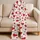 Scattered Red Heart Motifs for Valentine’s Day Couples Matching Romantic Gift Idea Satin Pajamas Set - 5
