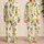 Lemon Citrus Fruit Motifs for Bright Summer Lounging and Relaxed Everyday Wear for Women Satin Pajamas Set - 2