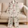 Christmas Reindeer Holly Snowflake Holiday Lounge Gift For Women And Cozy Evenings Satin Pajamas Set - 5