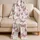Dusty Rose Butterfly Hearts Cozy Bedtime Lounge Style For Romantic At-Home Women Satin Pajamas Set - 5