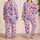 Coral Lavender Botanical Blooms for Cozy Spring Lounging, Relaxing, and Gift Giving Satin Pajamas Set - d_dbnokgmy