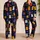 Colorful Cat Faces on Midnight Navy Lounge Apparel for Cat Lovers and Cozy Nights Satin Pajamas Set - 2