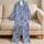 Ornate Paisley Leaves for Cozy Holiday Lounging and Relaxed Evenings, Plus Size Women Satin Pajamas Set - 5