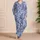 Ornate Paisley Leaves for Cozy Holiday Lounging and Relaxed Evenings, Plus Size Women Satin Pajamas Set - 4
