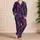 Purple Waterfall Abstract Stripes for Cozy Lounging, Relaxing Nights and Gift Giving Satin Pajamas Set - 4