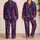 Purple Waterfall Abstract Stripes for Cozy Lounging, Relaxing Nights and Gift Giving Satin Pajamas Set - 2