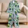 Neon Green Skeleton Skull Streetwear Style Halloween Lounge Nights Gift Idea For Women Satin Pajamas Set - 5