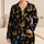 Monarch Butterfly Motifs for Elegant Bedtime Lounging and Relaxed Evening Style At Home Satin Pajamas Set - 1