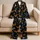 Monarch Butterfly Motifs for Elegant Bedtime Lounging and Relaxed Evening Style At Home Satin Pajamas Set - 5