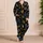 Monarch Butterfly Motifs for Elegant Bedtime Lounging and Relaxed Evening Style At Home Satin Pajamas Set - 4