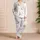 Crescent Moon And Star Motifs For Cozy Nighttime Lounging And Relaxed Homewear For Women Satin Pajamas Set - 4