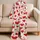 Red Heart Valentine Romance Lounge Gift for Couples, Sweethearts, and Romantic Women Satin Pajamas Set - 5