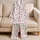 Red Hearts and LOVE Lettering for Romantic Lounging, Valentine's Day Gift for Her Satin Pajamas Set - 5