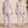 Red Hearts and LOVE Lettering for Romantic Lounging, Valentine's Day Gift for Her Satin Pajamas Set - 2